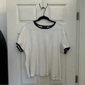 Ralph Lauren Contrast Trim Ribbed Tee